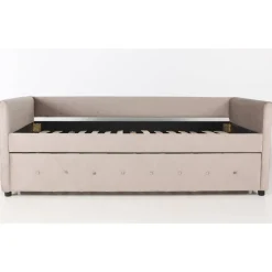 3S. x Home Lit simple gigogne Garry Velours Taupe