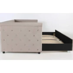 3S. x Home Lit simple gigogne Garry Velours Taupe