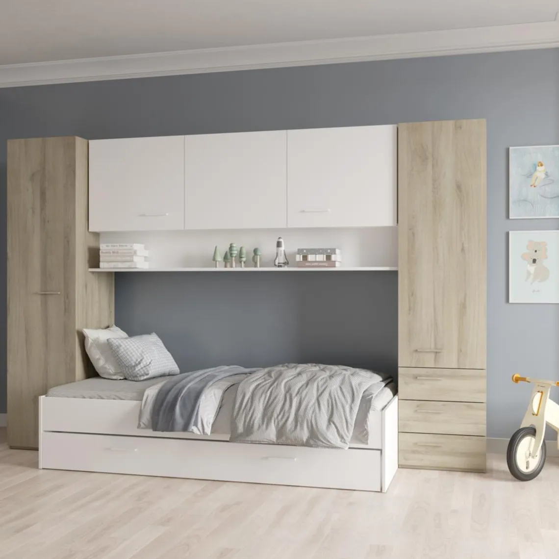 3 SUISSES Lit tiroir Tidy Blanc Clearance