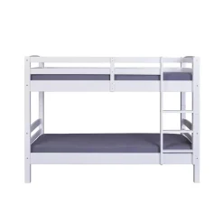 3S. x Home Lits superposés Sécables Blanc en Pin massif ADLEI New