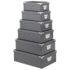 3S. x Home Lot de 6 boîtes coin métal gris Outlet
