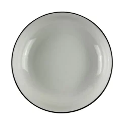 Becquet Lot de 4 assiettes creuses céramique BLACK FLOWERS Discount