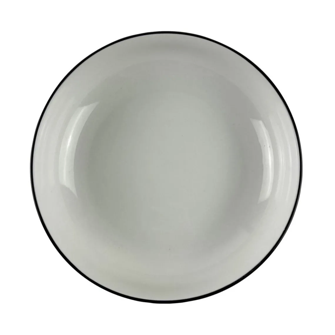 Becquet Lot de 4 assiettes creuses céramique BLACK FLOWERS Discount