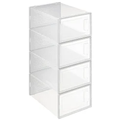 3S. x Home Lot de 4 boites range chaussures en plastique M ACCS Clearance