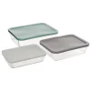3S. x Home Lot de 3 boîtes de conservation en verre Clearance
