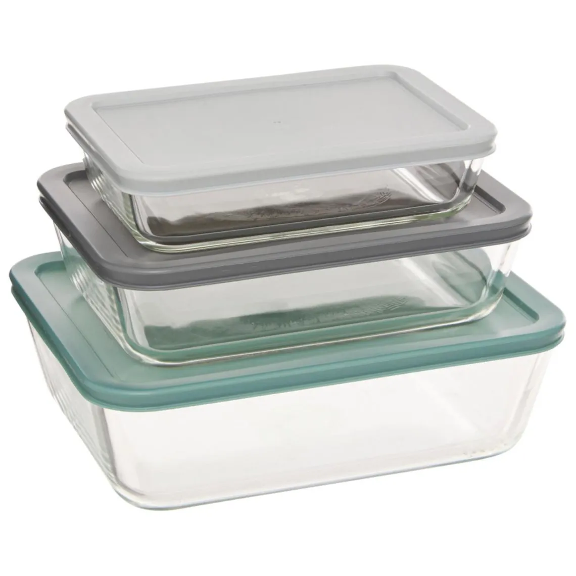 3S. x Home Lot de 3 boîtes de conservation en verre Clearance