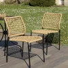 Macabane Lot de 2 chaises de jardin en cordage tressé beige VIANNEY Clearance