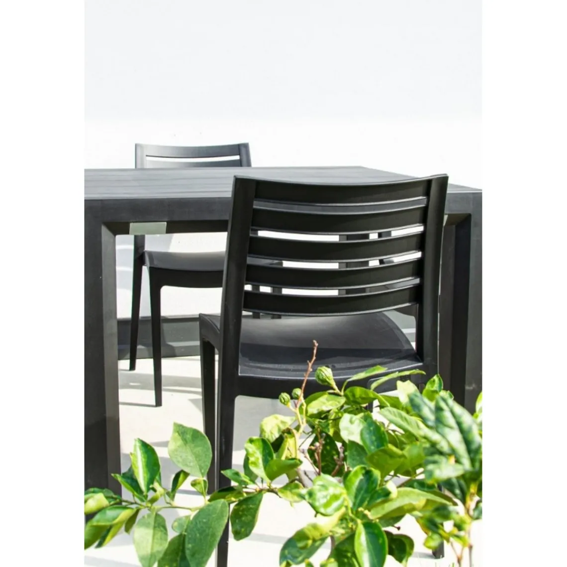 3S. x Home LOT DE 4 CHAISES De Jardin Firenze Anthracite