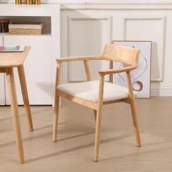 Nordlys Lot de 2 Chaises de Salle a Manger Scandinave en Bois Massif CORDOBA - Blanc Discount