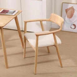 Nordlys Lot de 2 Chaises de Salle a Manger Scandinave en Bois Massif CORDOBA - Blanc Discount