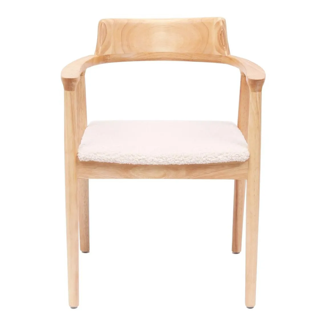 Nordlys Lot de 2 Chaises de Salle a Manger Scandinave en Bois Massif CORDOBA - Blanc Discount