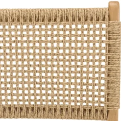 Macabane Lot de 2 chaises jardin teck naturel rotin synthétique beige VALERIA Hot