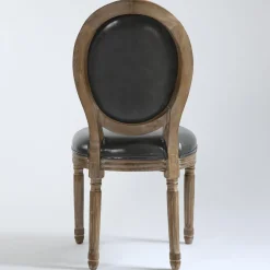 3S. x Home Lot de 2 chaises médaillon Simili (P.U) Gris REGAL Hot