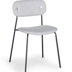 3S. x Home Lot de 4 chaises modernes Stellair Tissu Gris Discount