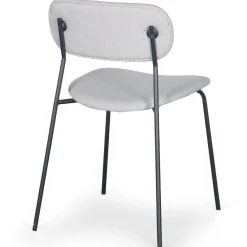 3S. x Home Lot de 4 chaises modernes Stellair Tissu Gris Discount