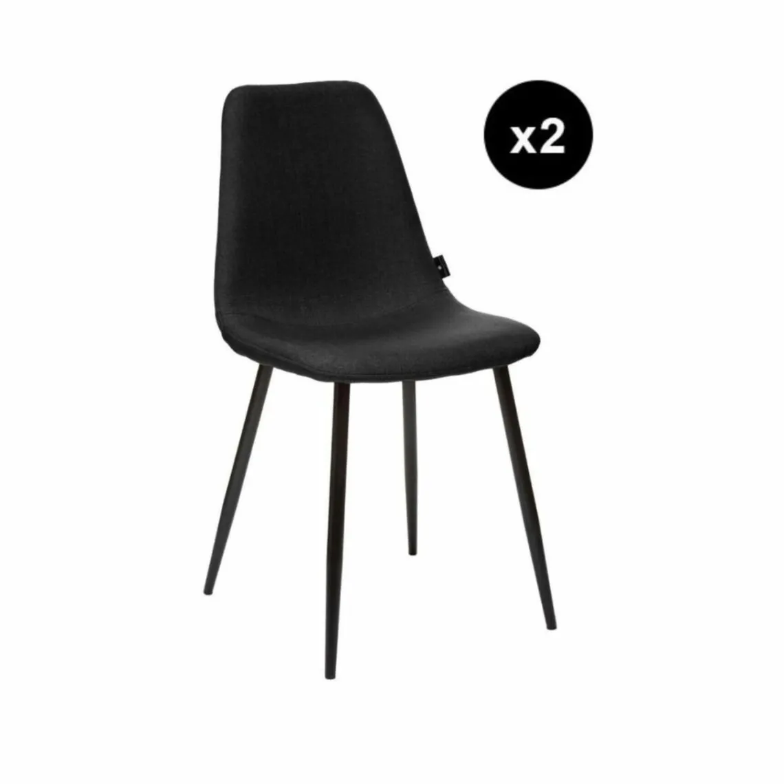 3S. x Home Lot de 2 chaises es en métal Noir Online