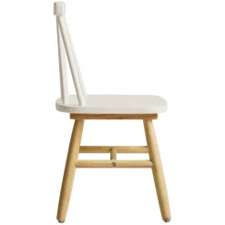 3S. x Home Lot de 2 chaises pour enfant NESNA design moderne et sa structure en bois massif blanc Outlet