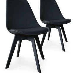 3S. x Home Lot de 2 chaises scandinaves es NIRA Noir Online