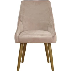 3S. x Home Lot de 2 Chaises Velours Taupe IGOR Discount