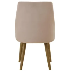 3S. x Home Lot de 2 Chaises Velours Taupe IGOR Discount