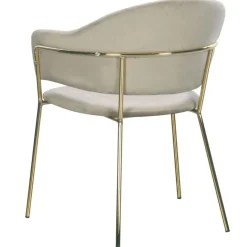 3S. x Home Lot De 2 Chaises/Fauteuils RICO Velours Taupe Hot