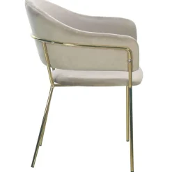 3S. x Home Lot De 2 Chaises/Fauteuils RICO Velours Taupe Hot