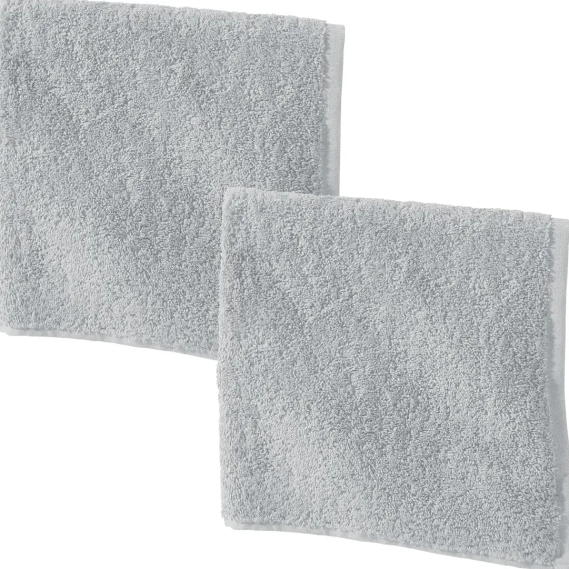 Becquet Lot de 2 Essuie-mains carré PRATIK Galet Gris Discount