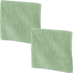 Becquet Lot de 2 Essuie-mains carré PRATIK coloré lauréat vert jade