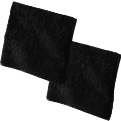 Becquet Lot de 2 Essuie-mains carré PRATIK coloré Lauréat Noir Discount