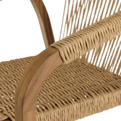 Macabane Lot de 2 fauteuils en acacia huilé et cordage synthétique New