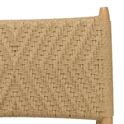 Macabane Lot de 2 fauteuils lounge jardin teck rotin synthétique relief VALERIA New