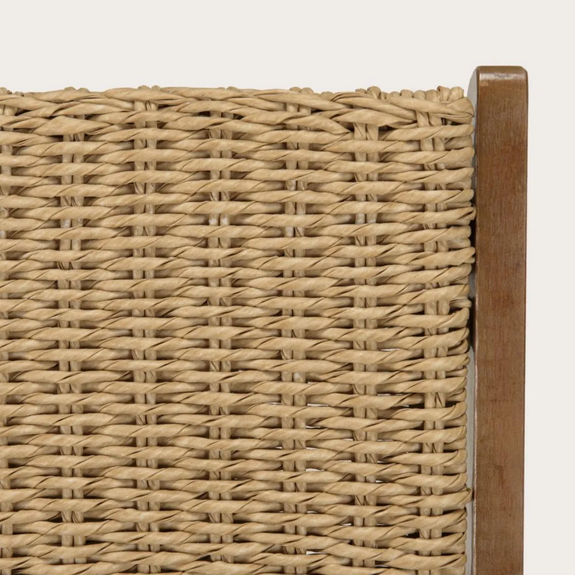 Macabane Lot de 2 fauteuils pliants acacia huilé et rotin synthétique VICK