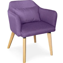3S. x Home Lot de 2 Fauteuils Scandinaves s LAYAL Violet