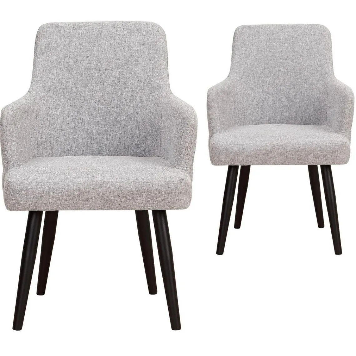 3S. x Home Lot de 2 Fauteuils Tissu LUDVIG Gris clair Online