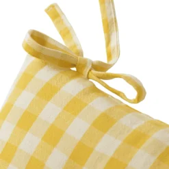 Becquet Lot de 2 Galettes de chaise VICHY jaune New