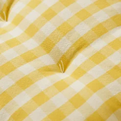 Becquet Lot de 2 Galettes de chaise VICHY jaune New