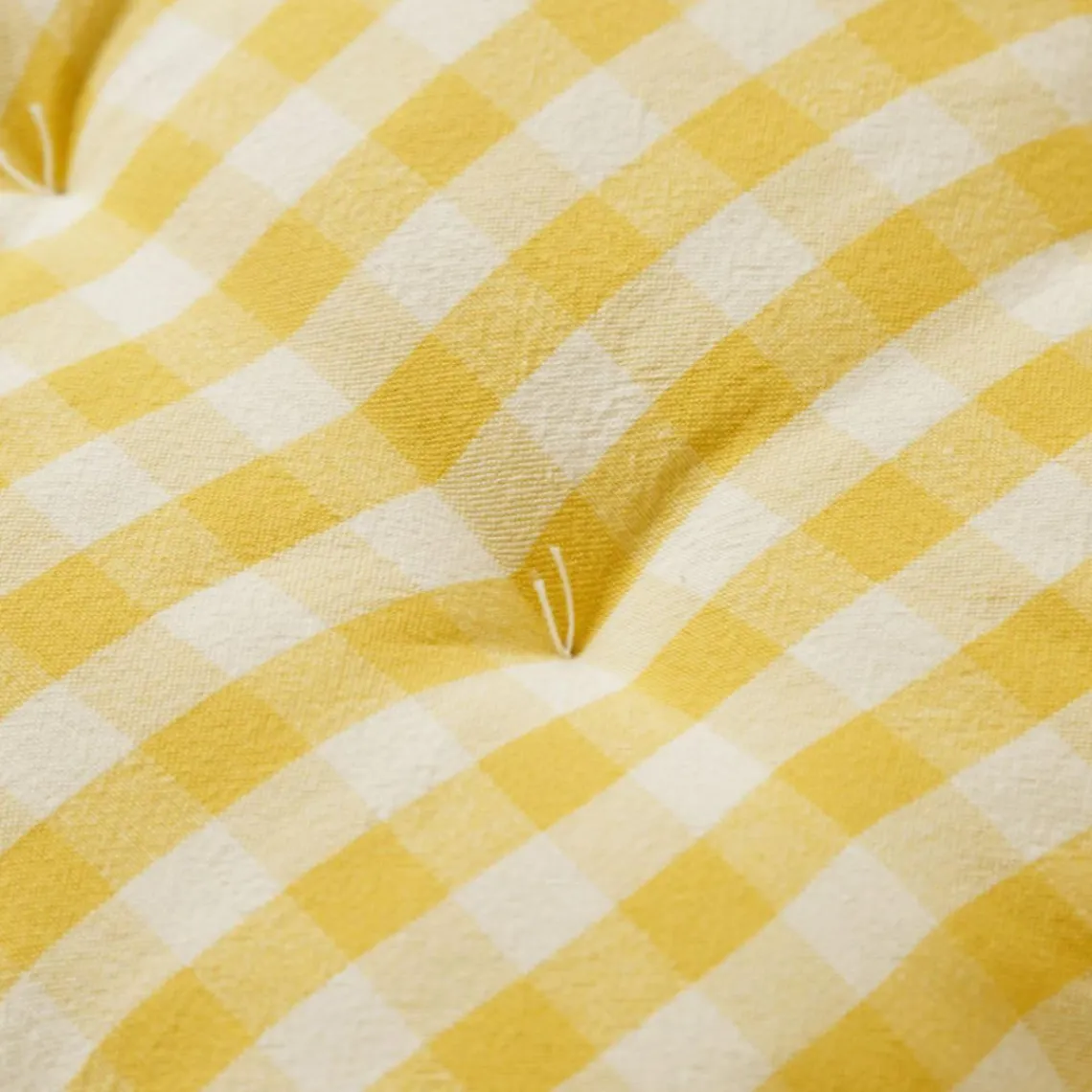 Becquet Lot de 2 Galettes de chaise VICHY jaune New