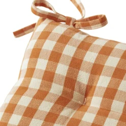 Becquet Lot de 2 Galettes de chaise VICHY - Orange Best