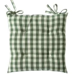 Becquet Lot de 2 Galettes de chaise VICHY vert foncé Best