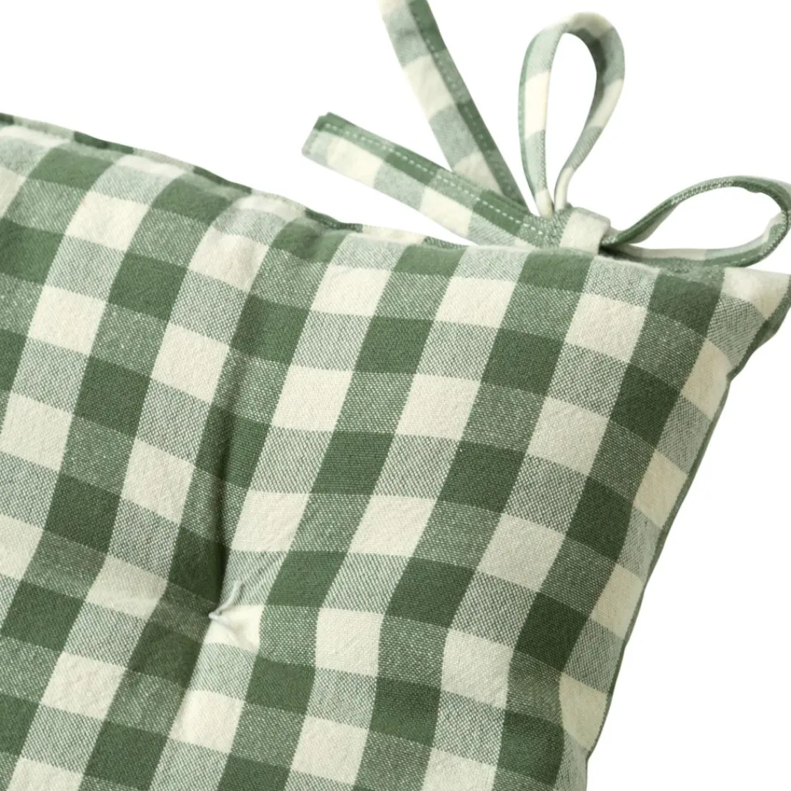 Becquet Lot de 2 Galettes de chaise VICHY vert foncé Best