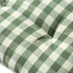 Becquet Lot de 2 Galettes de chaise VICHY vert foncé Best