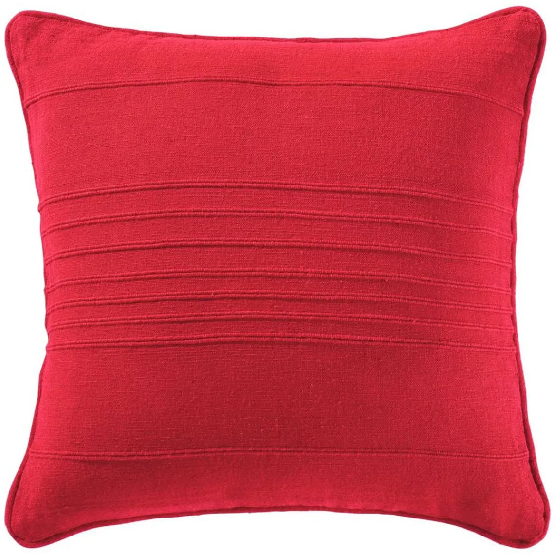 Becquet Lot de 2 housses coussin uni en coton - Rouge Sale