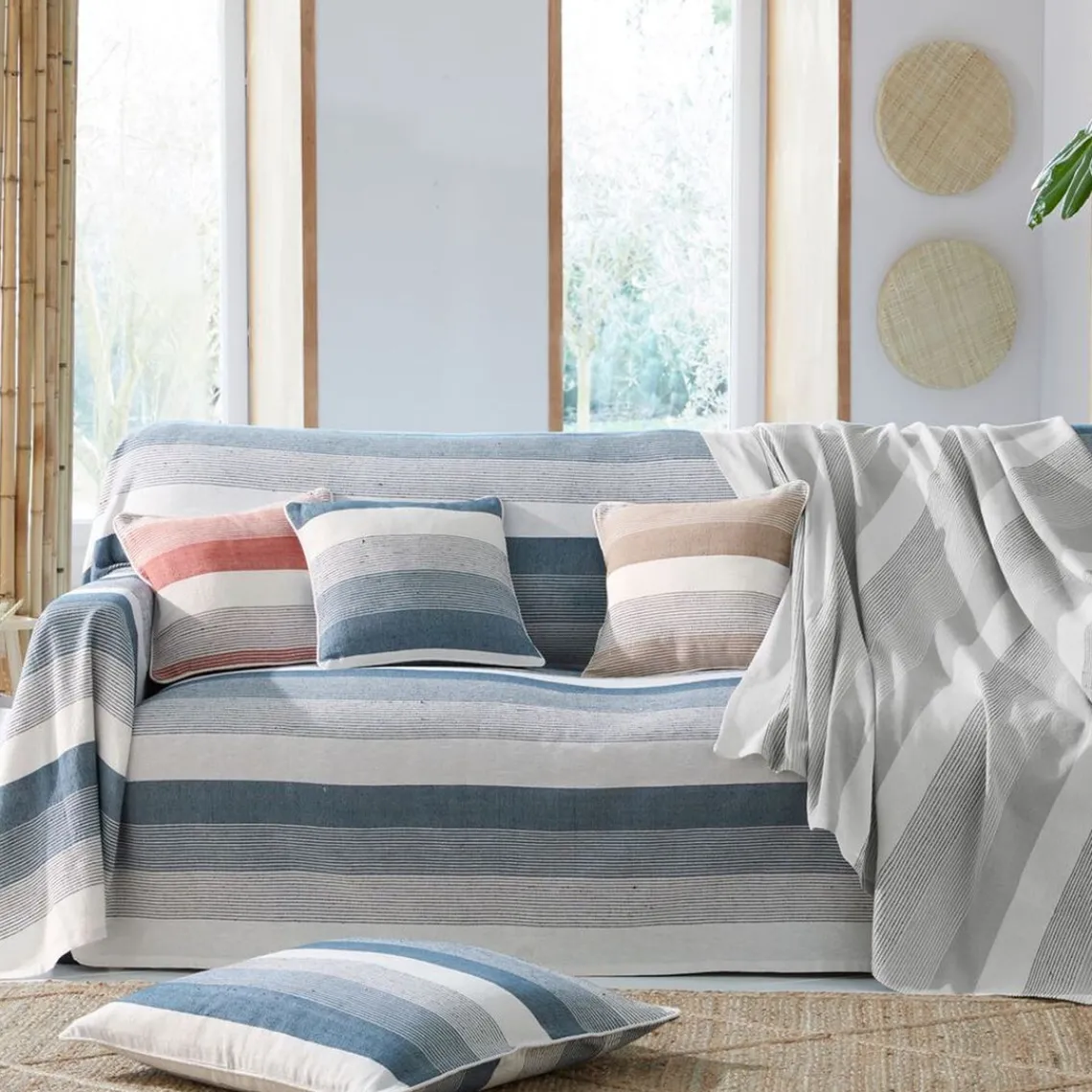 Becquet Lot de 2 housses de coussins TREPORT - Beige Hot