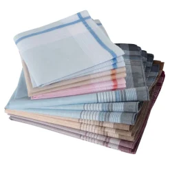 Becquet Lot de 12 mouchoirs Homme foncés Discount