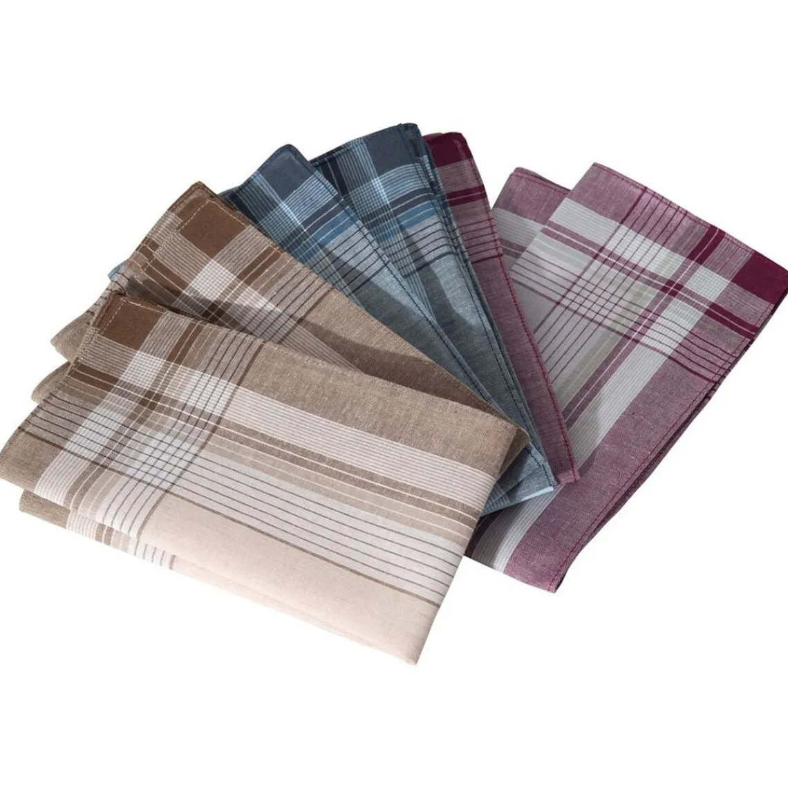 Becquet Lot de 12 mouchoirs Homme foncés Discount