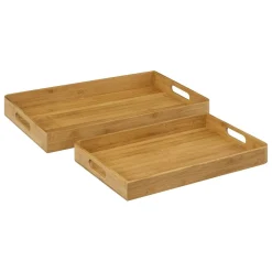 3S. x Home Lot de 2 plateaux de service bambou Online