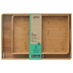 3S. x Home Lot de 2 plateaux de service bambou Online