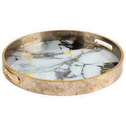 3S. x Home Lot de 2 plateaux Inaya Doré Clearance