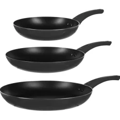 3S. x Home Lot de 3 poêles en aluminium noir Online