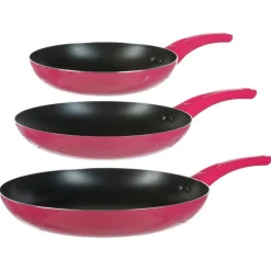 3S. x Home Lot de 3 poêles en aluminium noir Online